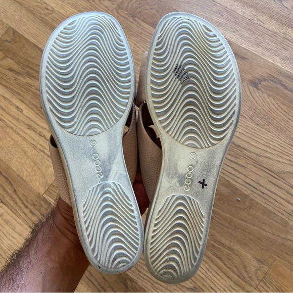 ECCO Touch Plateau Platform Criss Cross Slide Sandals Womens Sz 8 - Picture 10 of 11